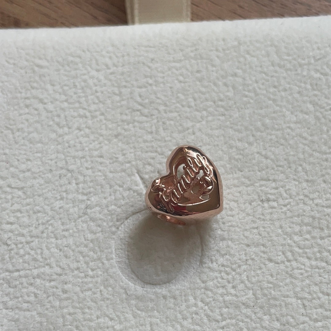 Genuine Pandora Rose Gold Family Openwork Charm