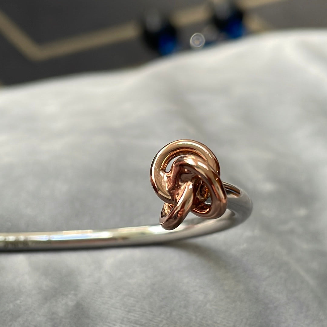 Suffolk Parade Fine Jewellers Rose Gold Knot Open Torque Bangle Large