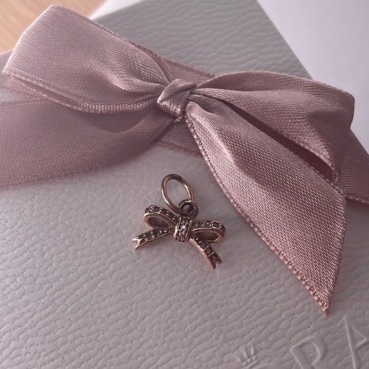 Genuine Pandora Pave Dangle Bow Charm