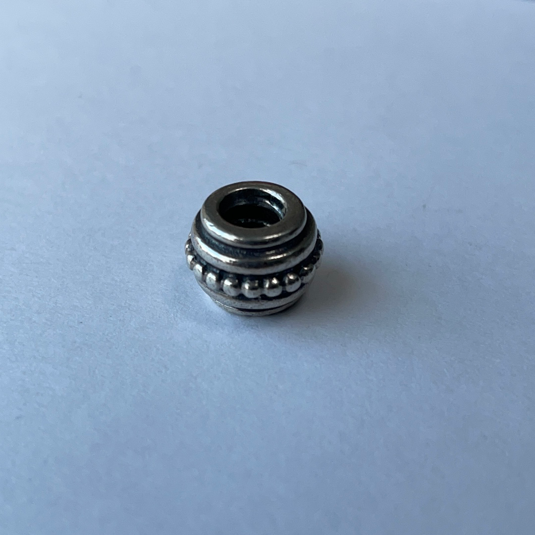 Genuine Pandora Dotted Line Retired Silver Charm