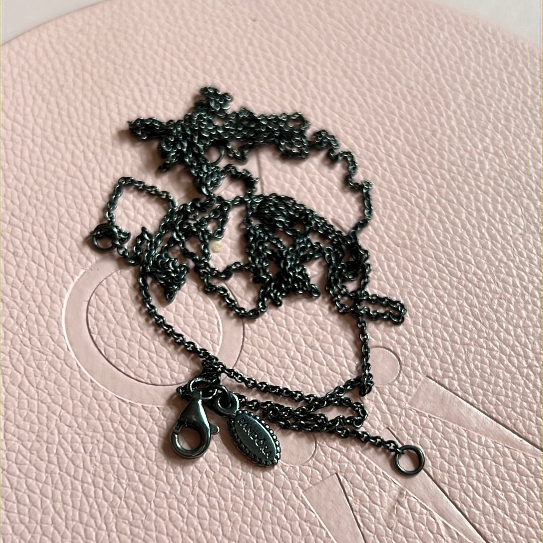Genuine Pandora Retired Oxidised Chain Necklace 90cm