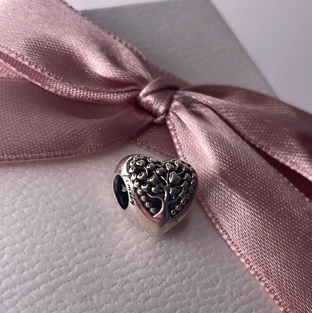 Genuine Pandora Family Tree Heart Charm