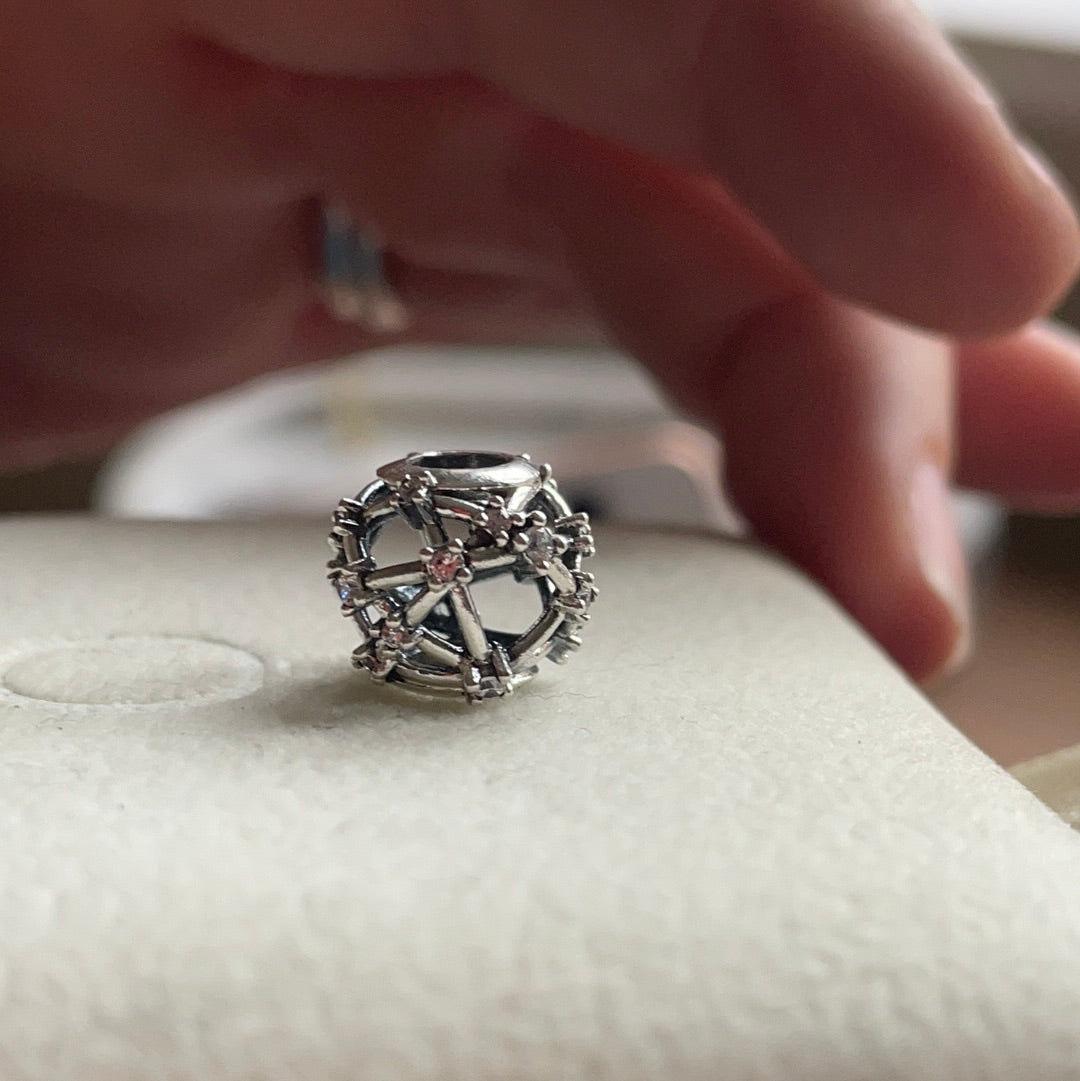Genuine Pandora Galaxy Line Star Constellation Perfect Condition Charm (Silver or Rose Gold)