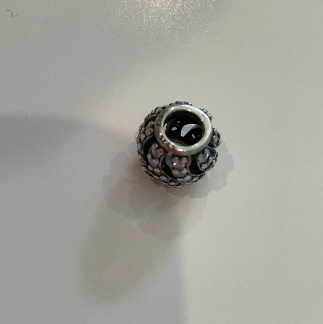 Genuine Pandora Pave Swirl Charm Wavy Line