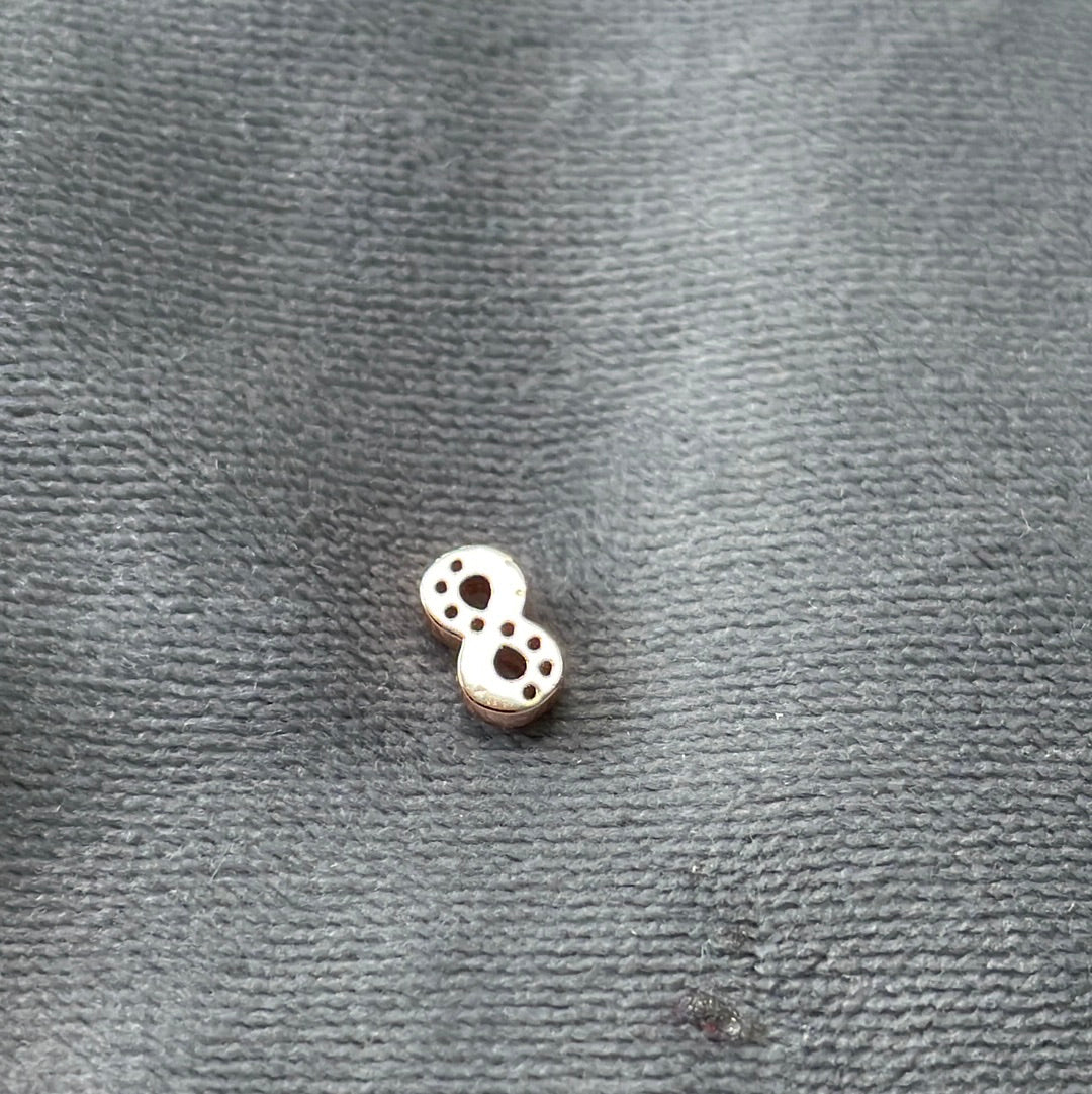 Genuine Pandora Rose Gold Pave Infinity Petite Charm