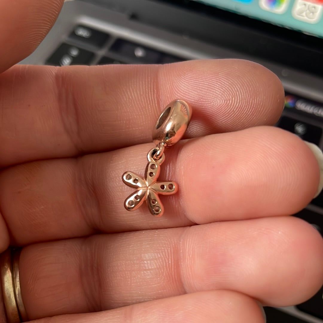 Genuine Pandora Pave Daisy Dangle Flower (Rose Gold Option)
