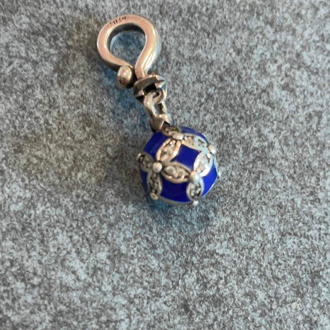 Genuine Pandora Blue Ornament Limited Edition 2019 Merry Christmas Bauble Dangle
