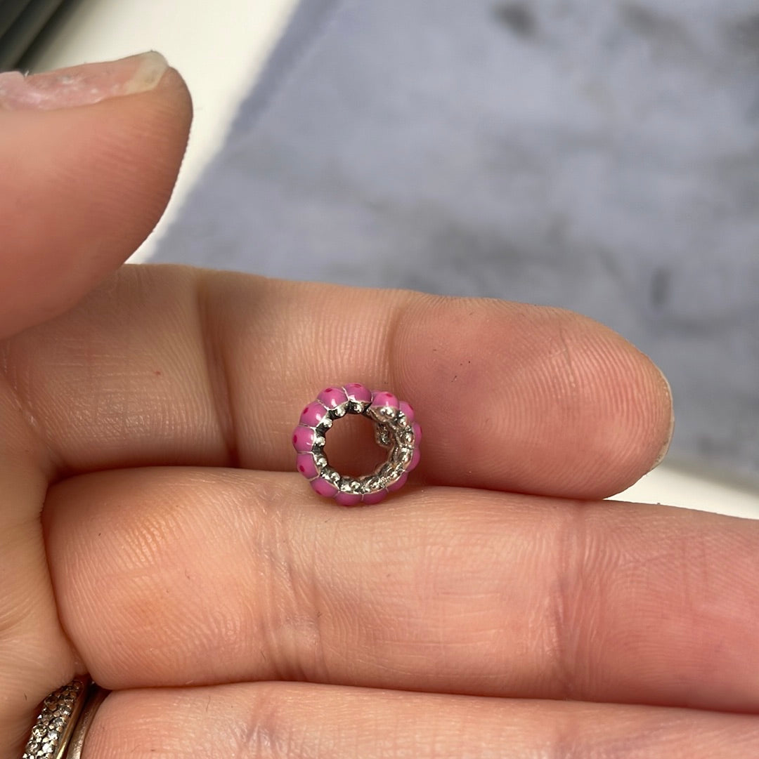 Genuine Pandora Pink Enamel Caterpillar Charm