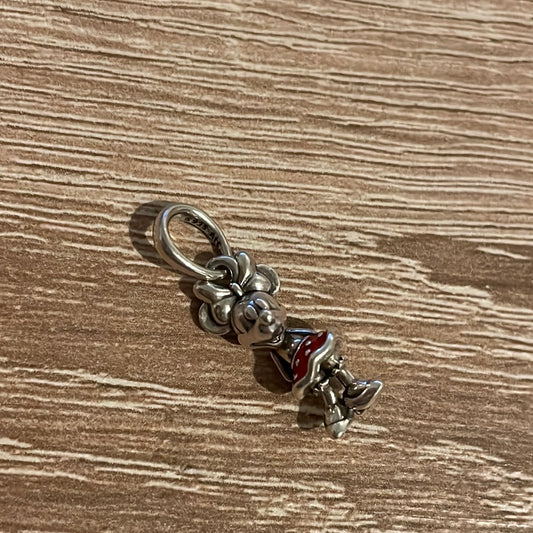 Genuine Pandora Disney Minnie Mouse Dangle Enamel Pendant Charm
