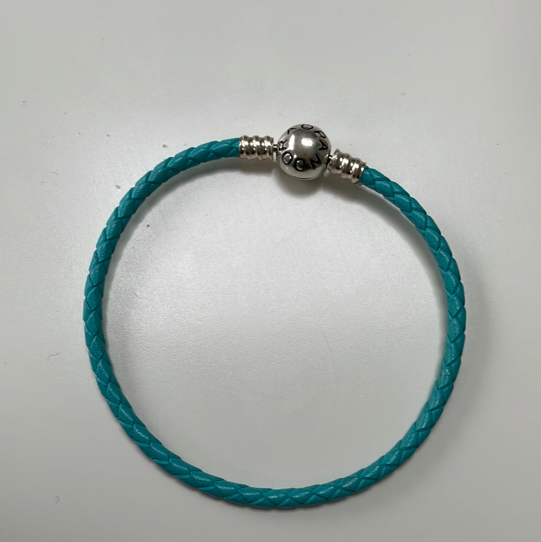 Copy of Pandora Teal Leather Bracelet Size 19cm
