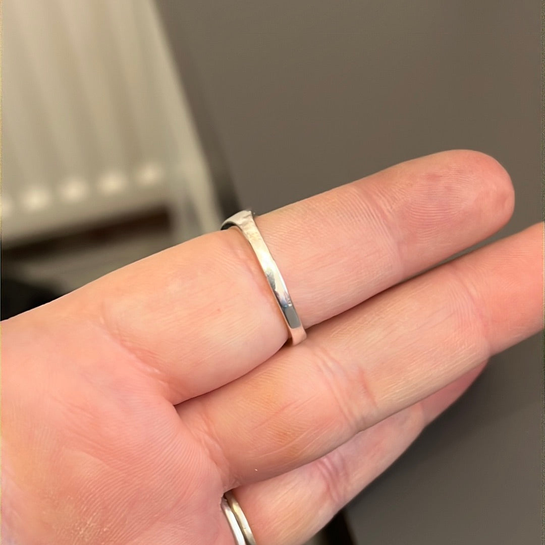 Silver Plated Pave Clear Crossover Ring Size 54