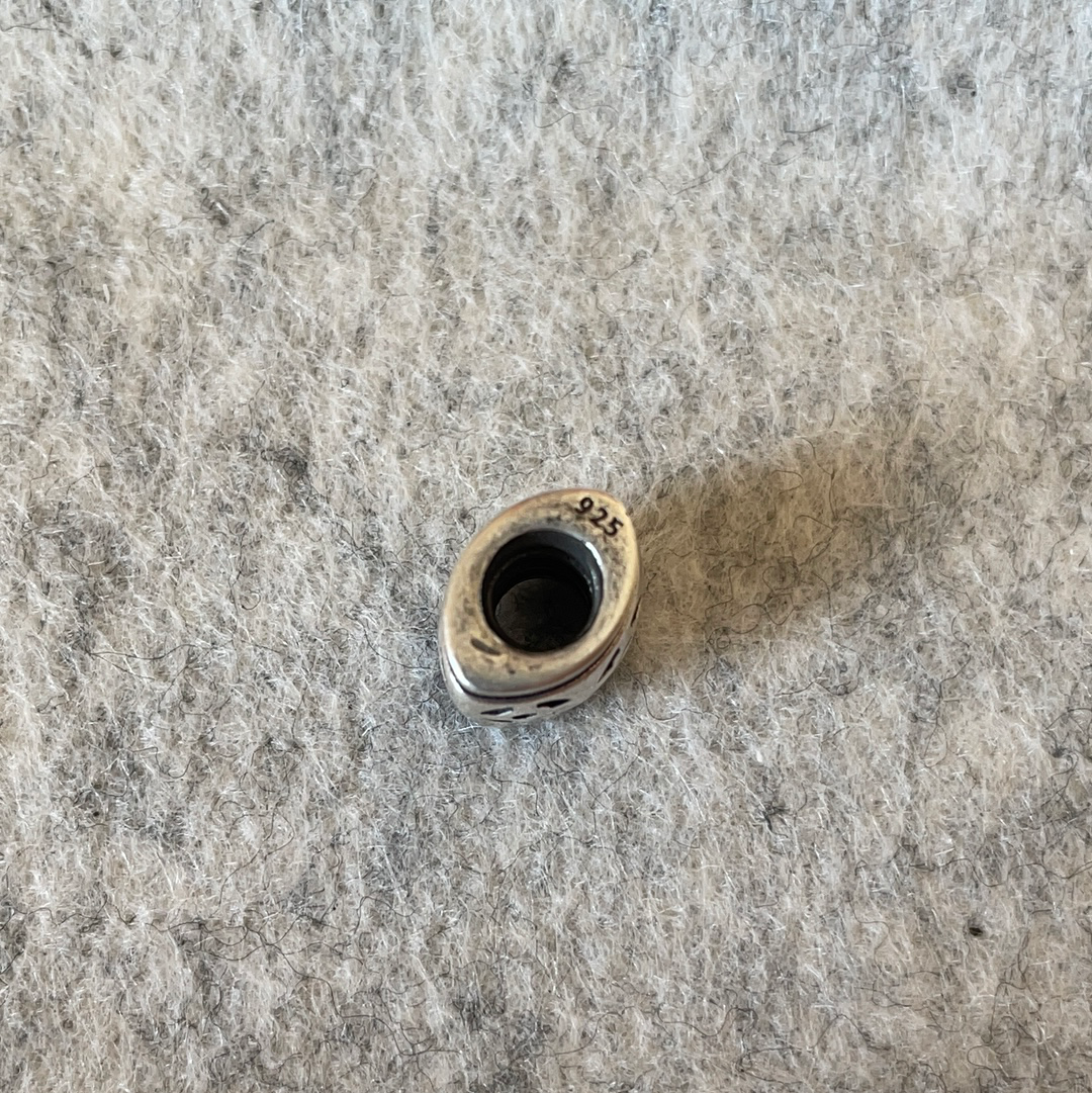Genuine Pandora Retired Aztec Tribal Triangular Charm Oxidised Detail
