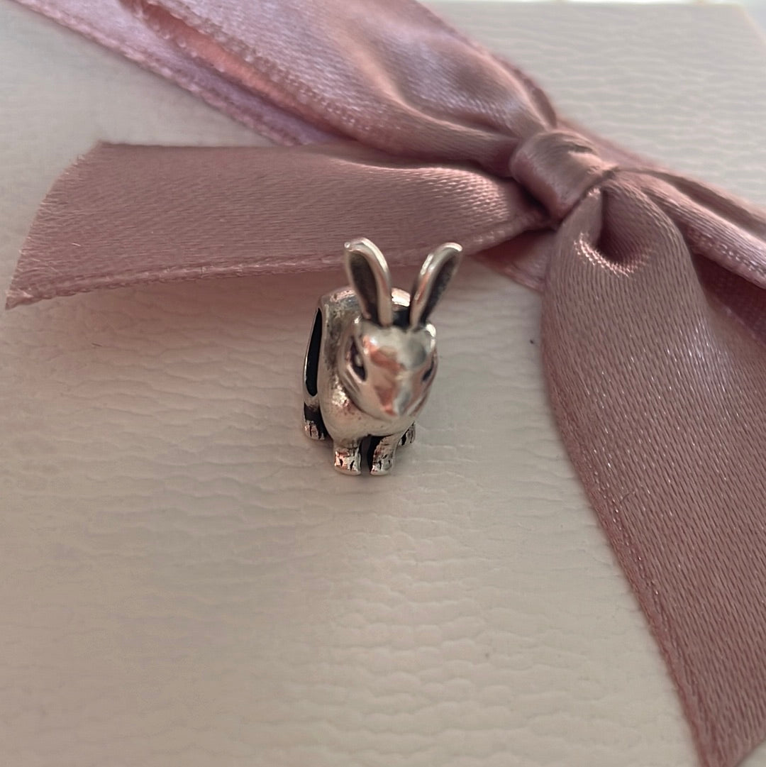Sterling Silver Rabbit Bunny Hare Animal Charm