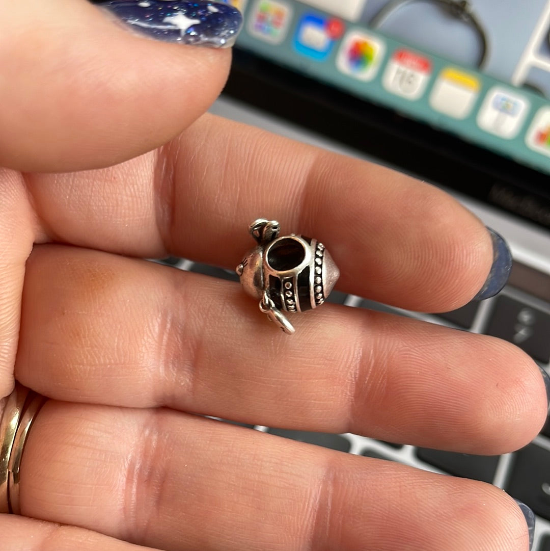 Genuine Pandora Enamel Bee Dangle Heart “Bee Mine” Charm