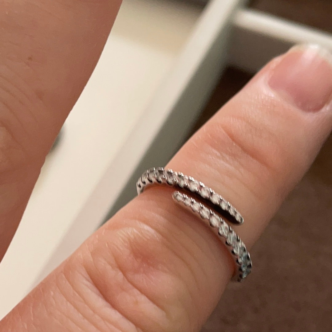 Genuine Pandora Crossover Pave CZ Sparkle Ring Size 48 KIDS