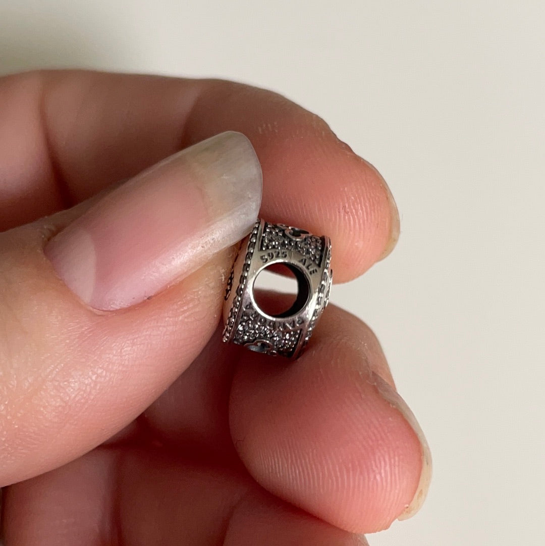 Genuine Pandora Disney Pave Minnie and Mickey Head Charm