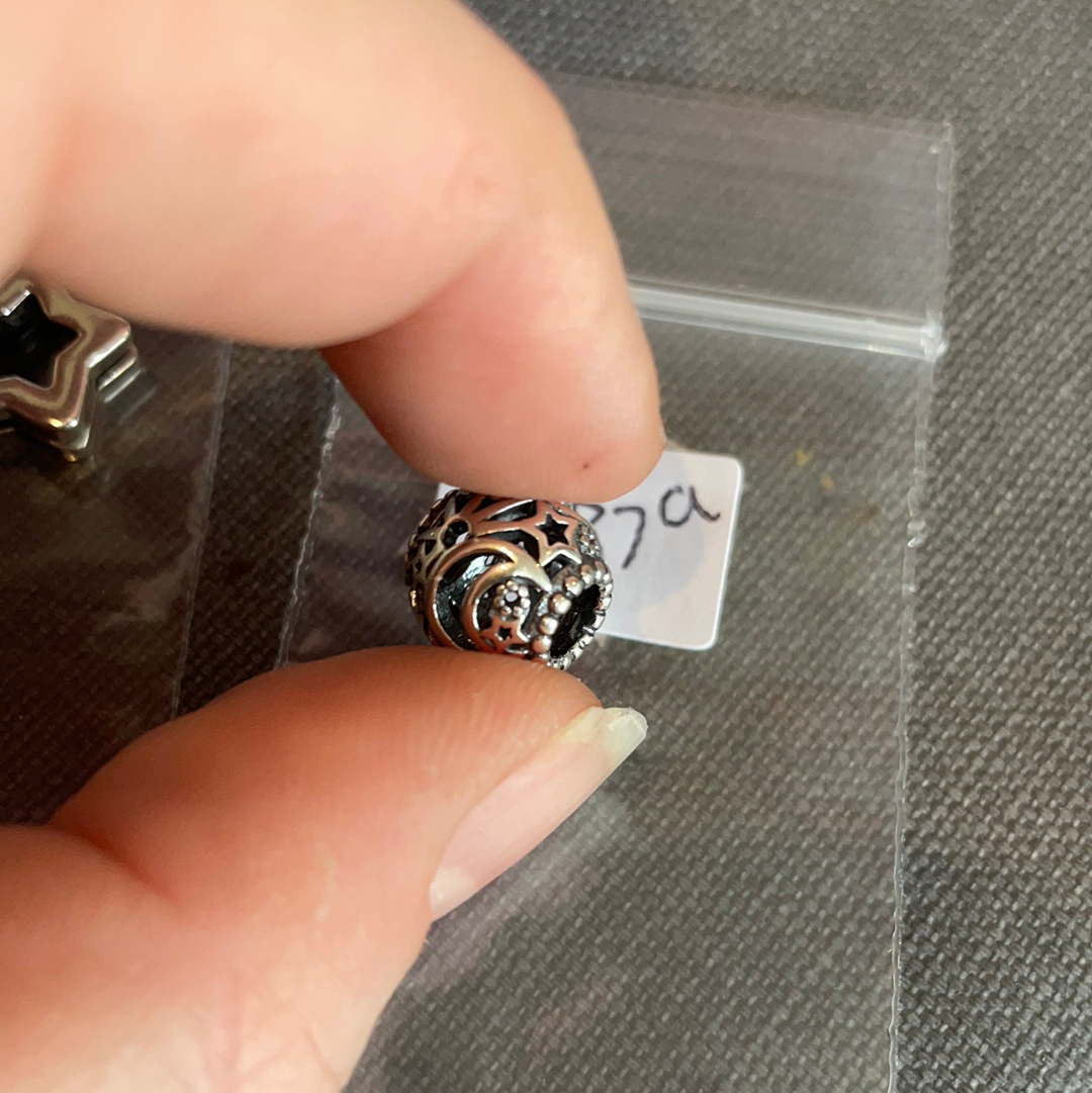 Genuine Pandora Night Sky Openwork Moon and Stars Celestial Charm BRAND NEW