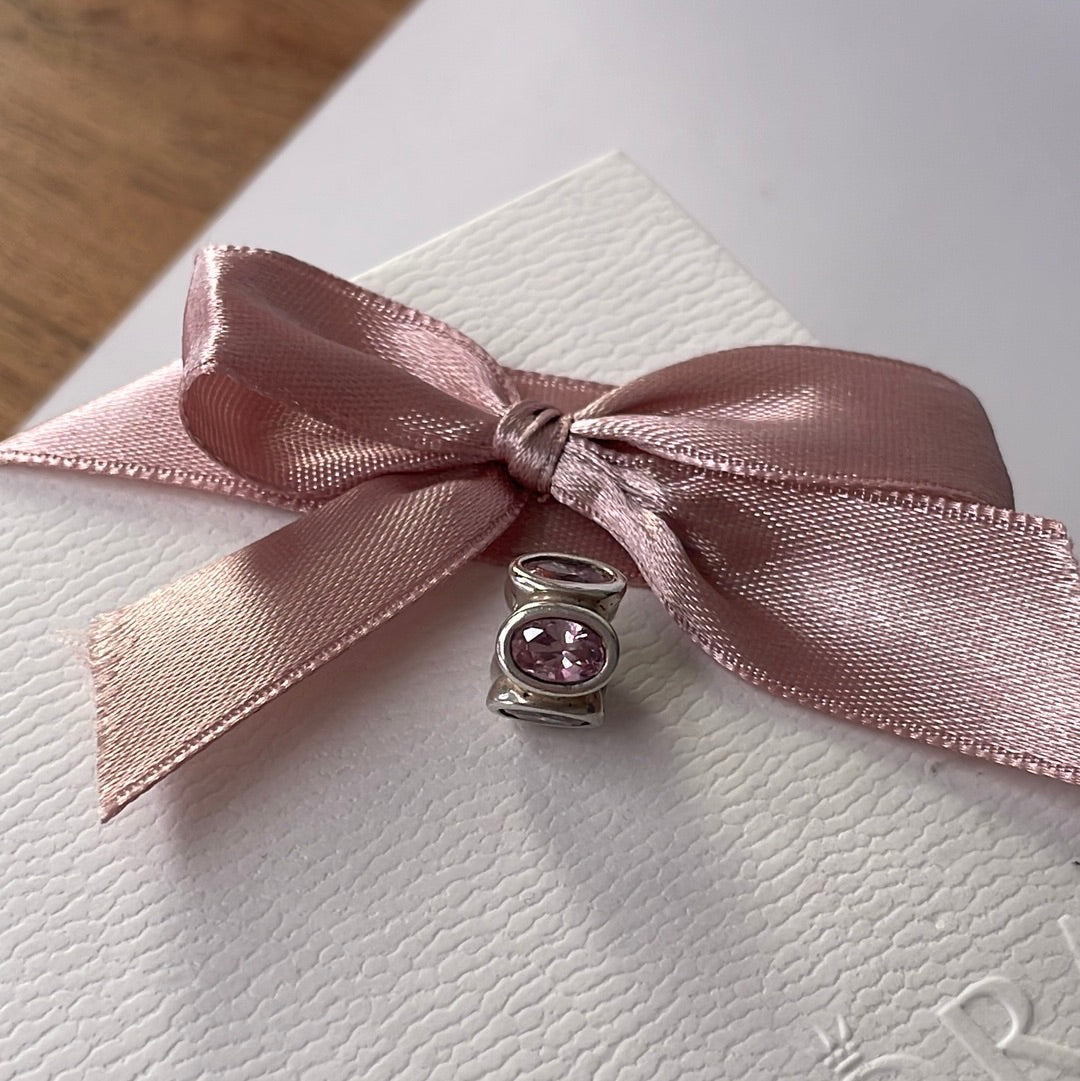 Genuine Pandora Oval Light Charm Pink