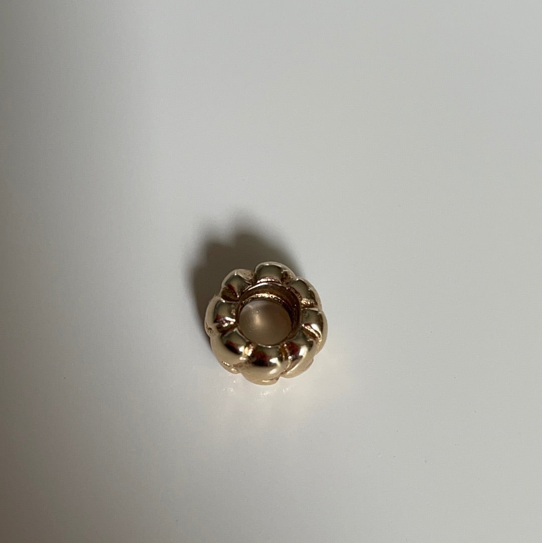 Genuine Pandora Solid 14ct Gold Big Hearts Large Spacer Charm HTF
