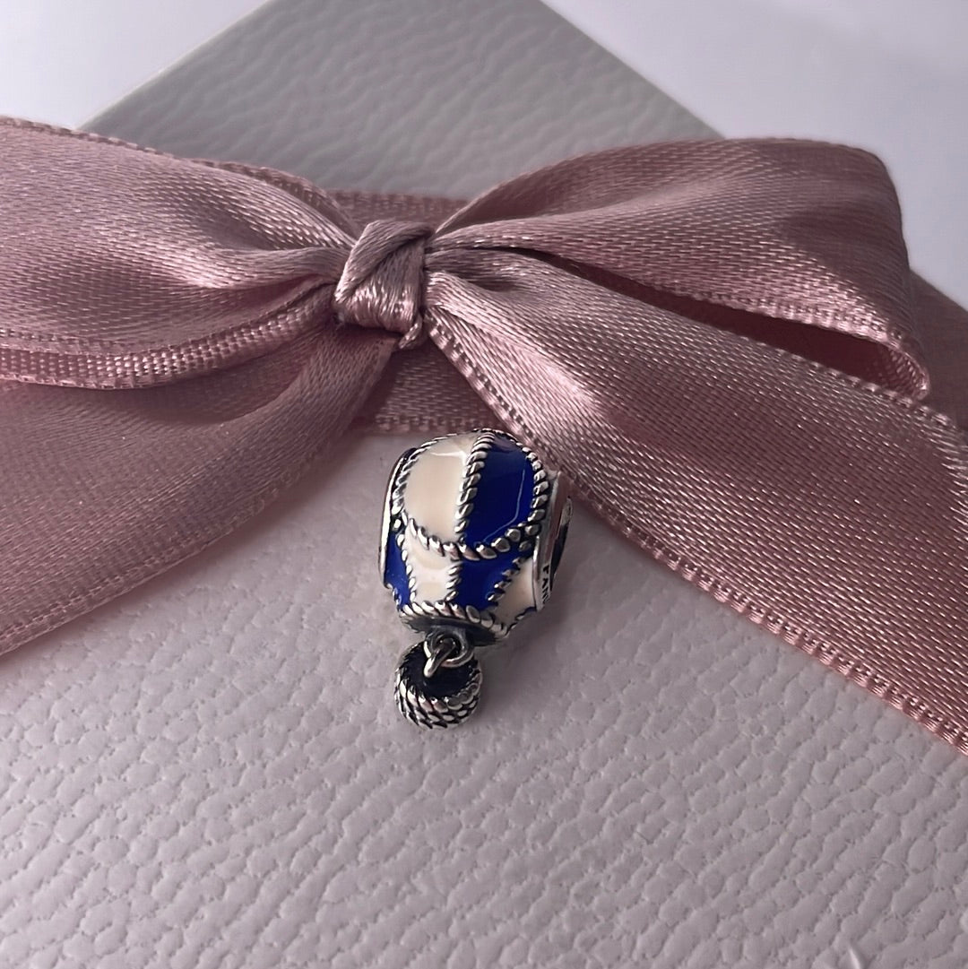 Genuine Pandora Hot Air Balloon Charm Cream and Blue