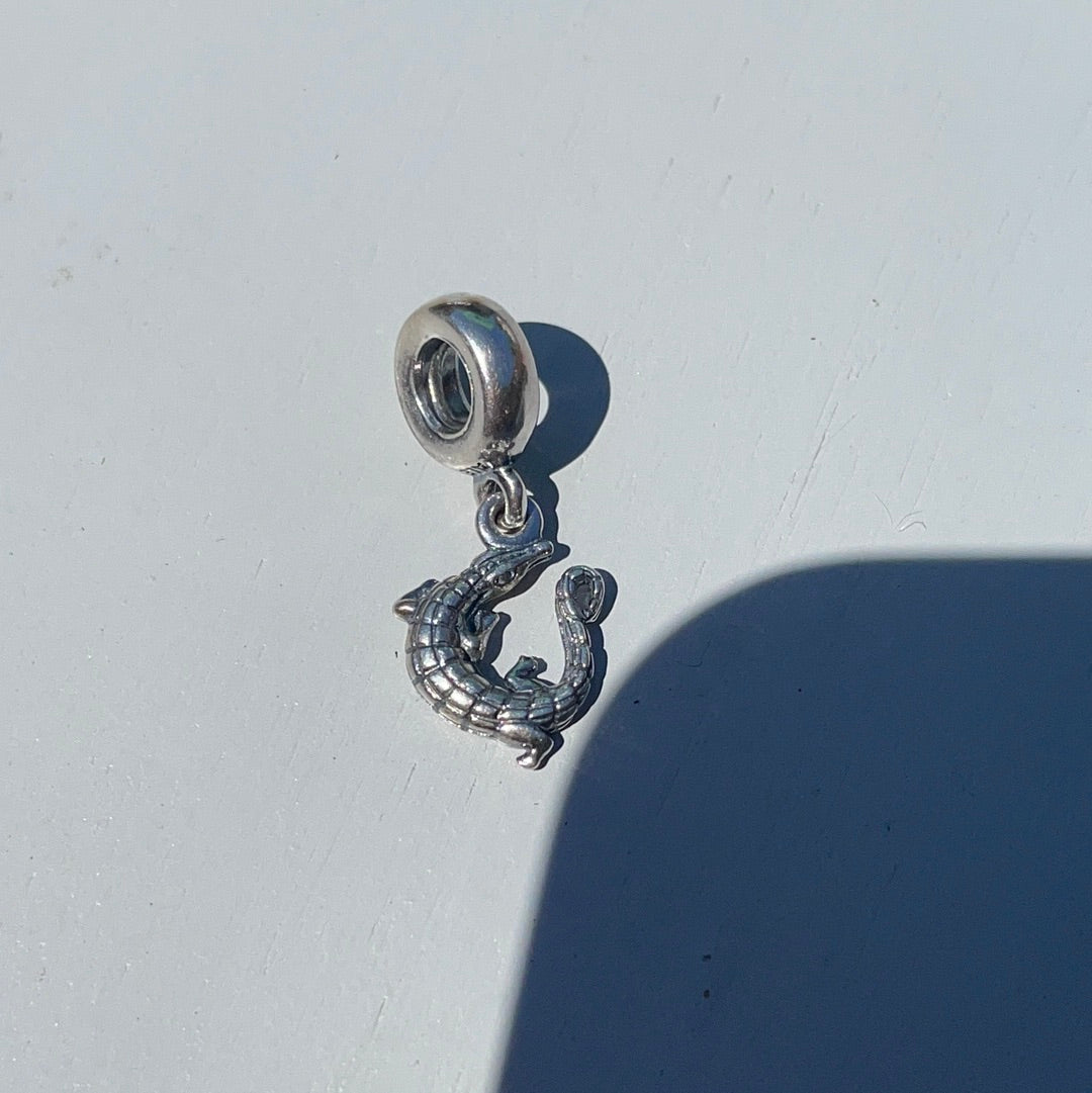 Genuine Pandora Crocodile Dangle Charm Horoscope Rare