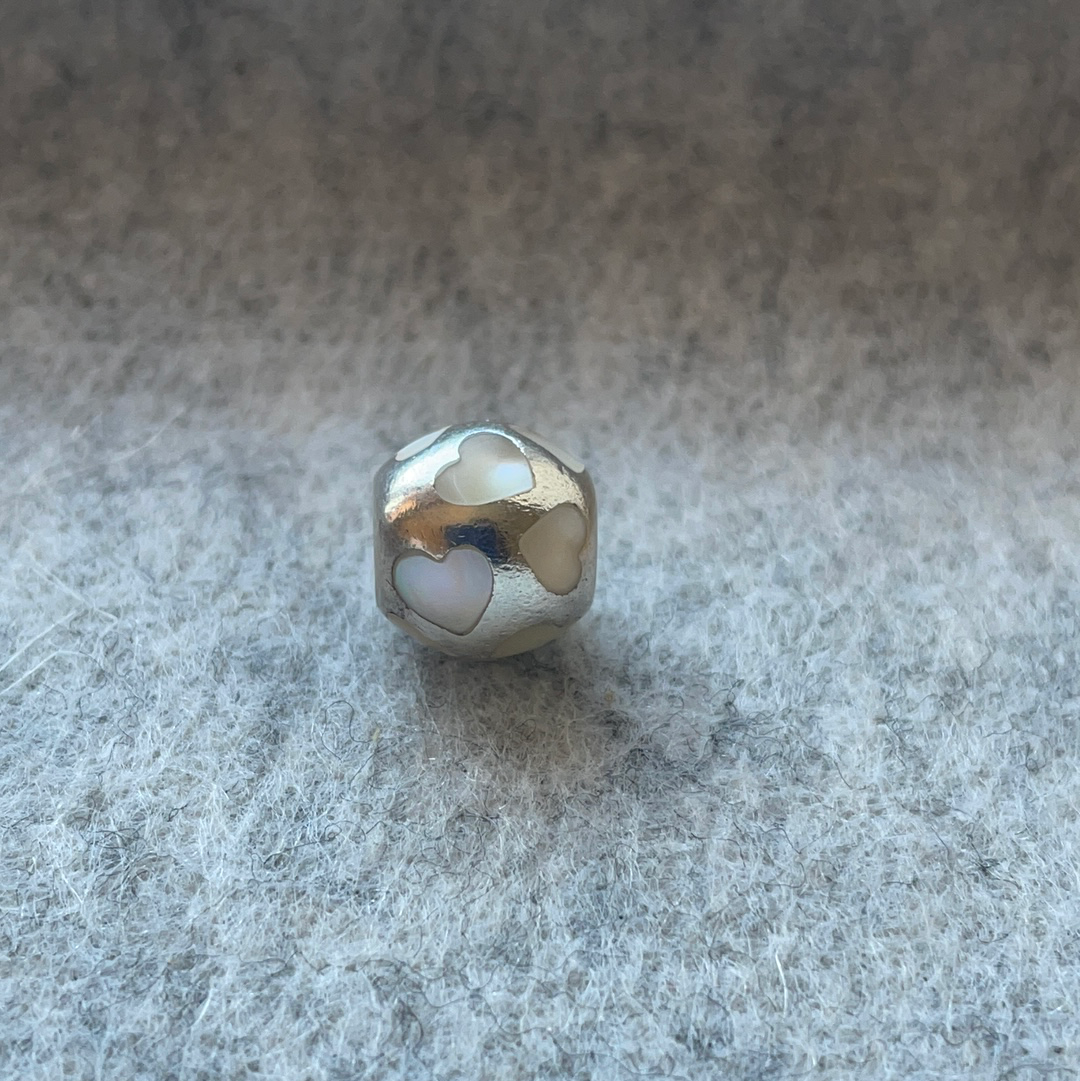 Genuine Pandora Pearl Heart Charm Various Colour Options