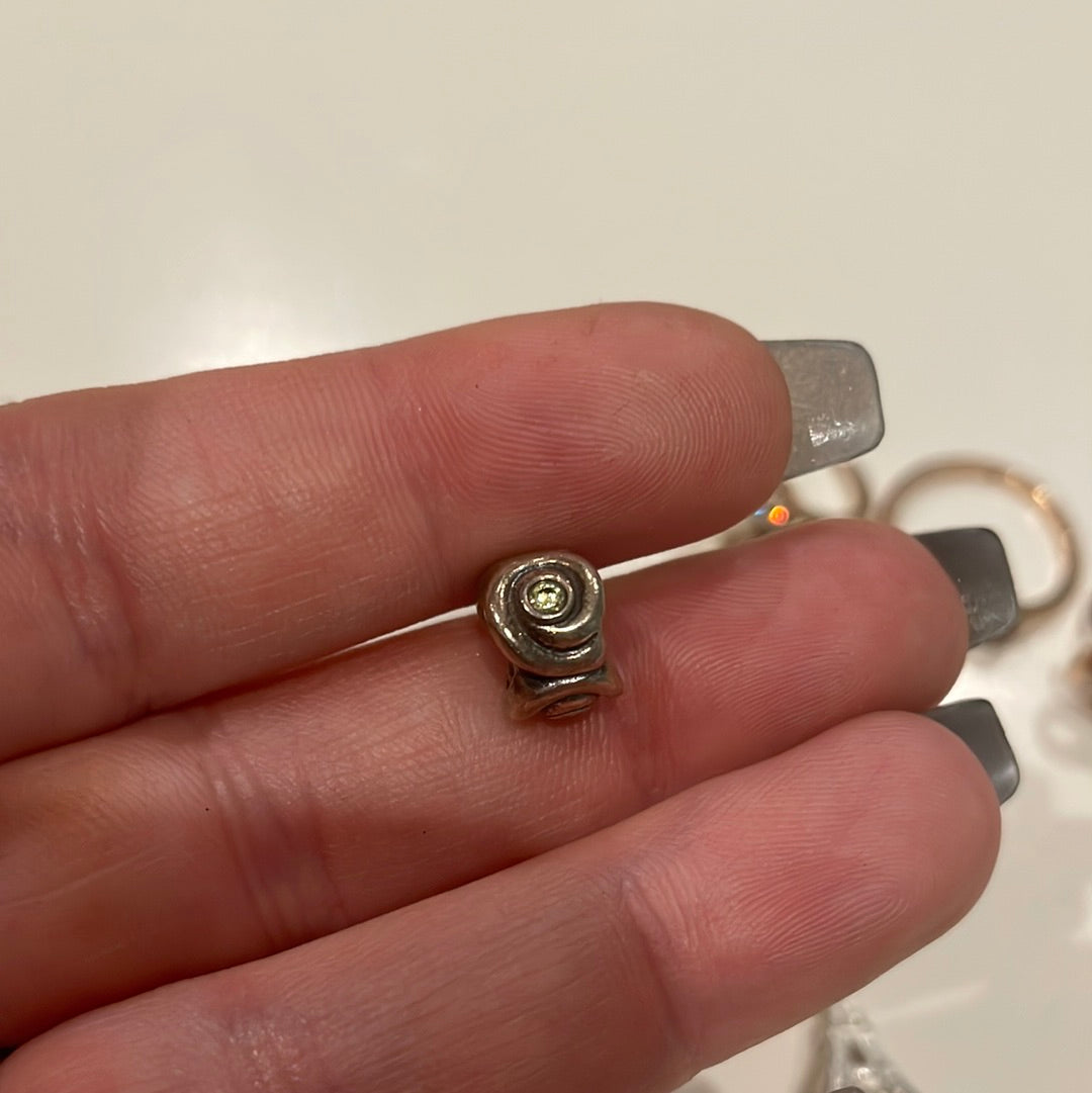 Genuine Pandora Green Eye of the Storm Rare HTF Charm