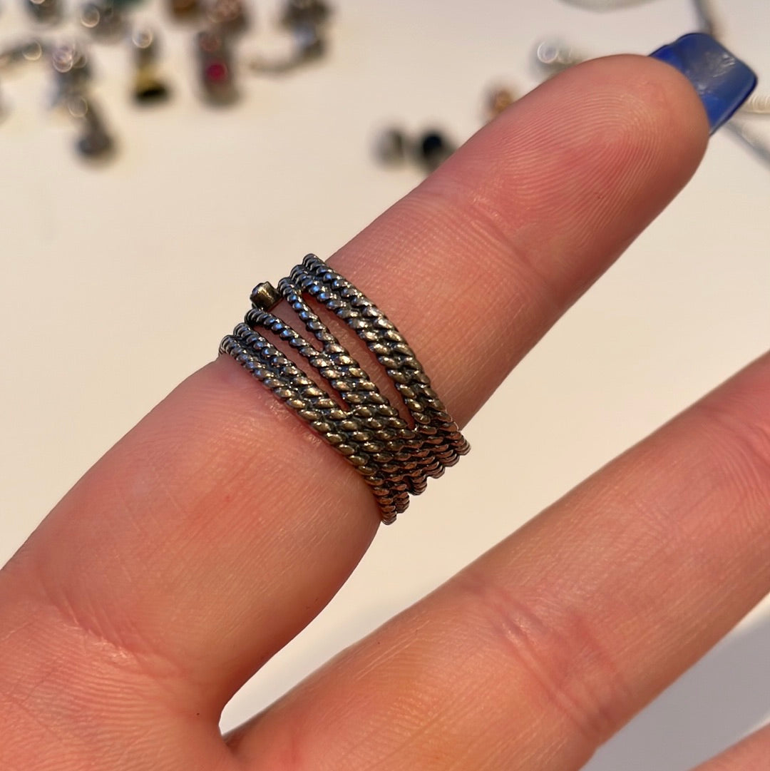 Genuine Pandora Rare HTF Hidden Romance Rhodolite Ring...