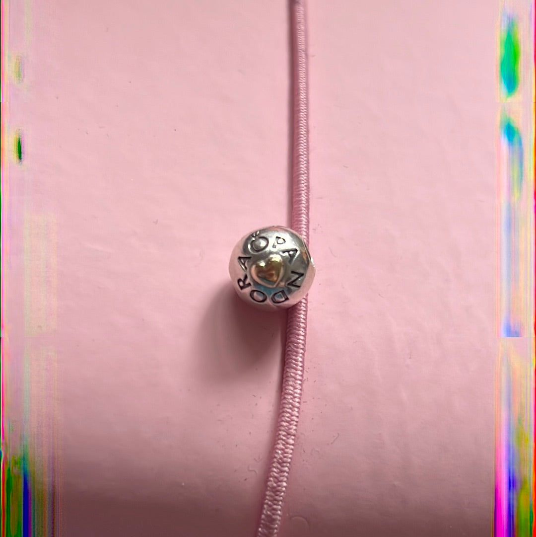 Genuine Pandora Two Tone Heart Logo Clip