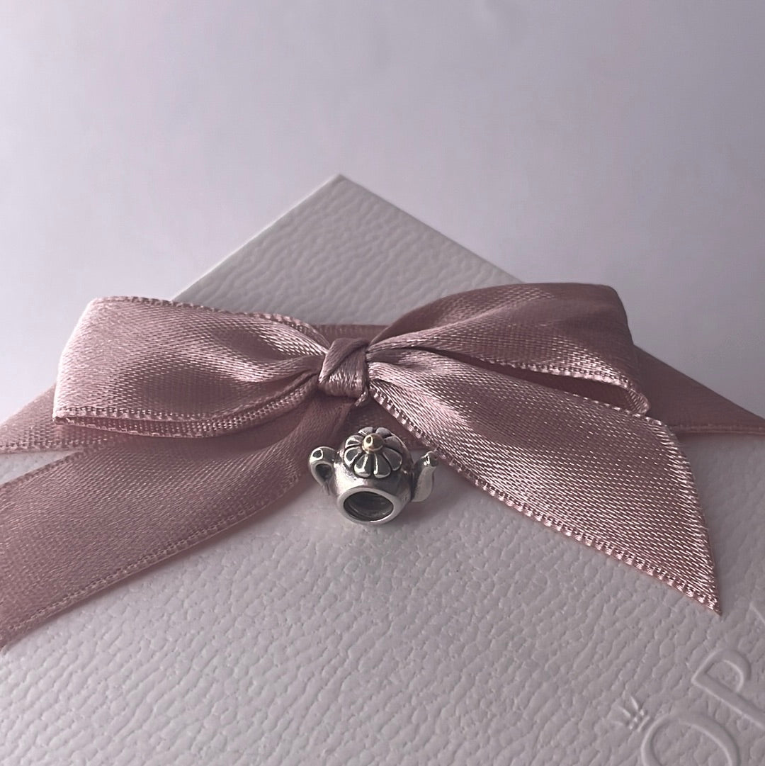 Genuine Pandora Two Tone Teapot Charm