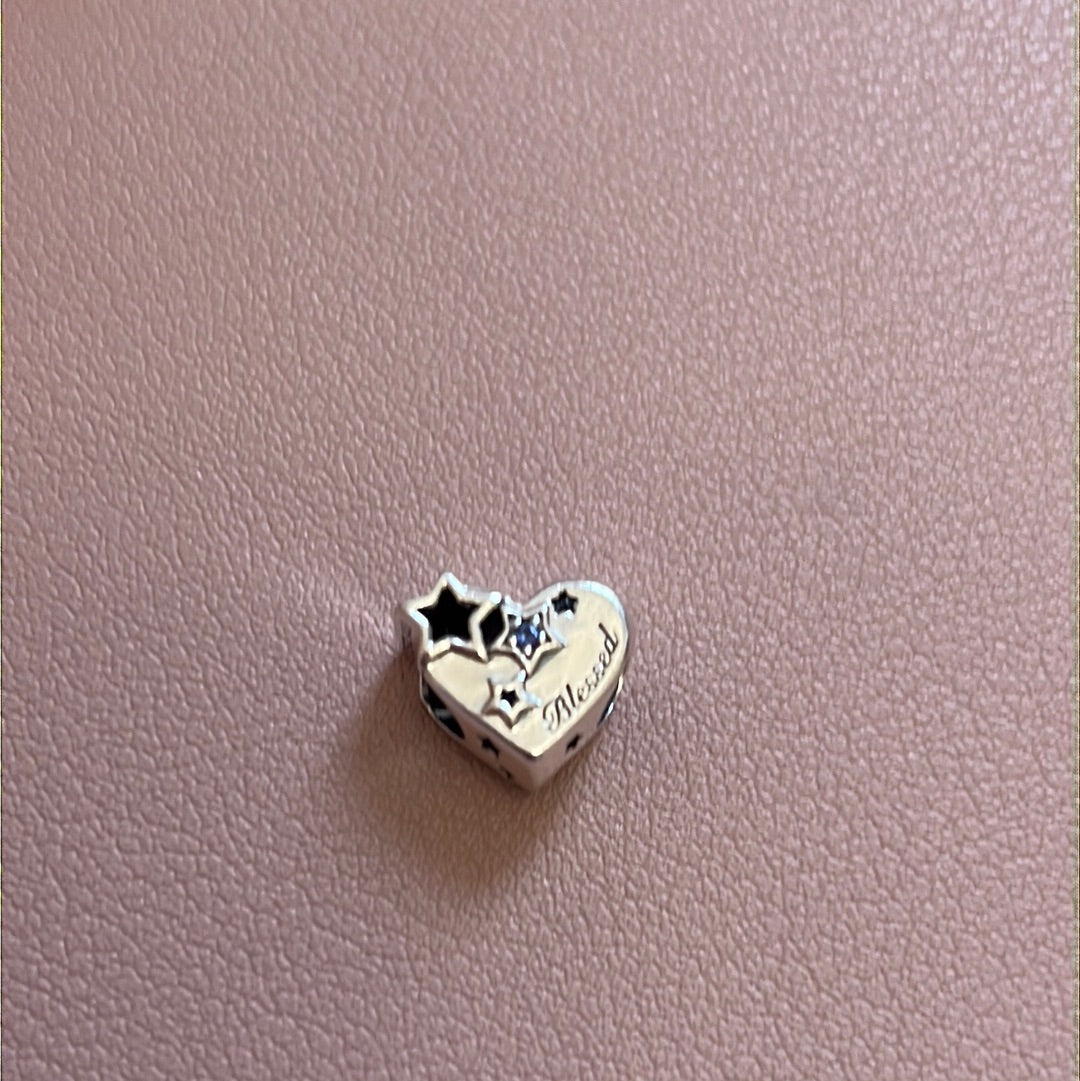 Genuine Pandora Blessed Thankful Heart New Style Charm