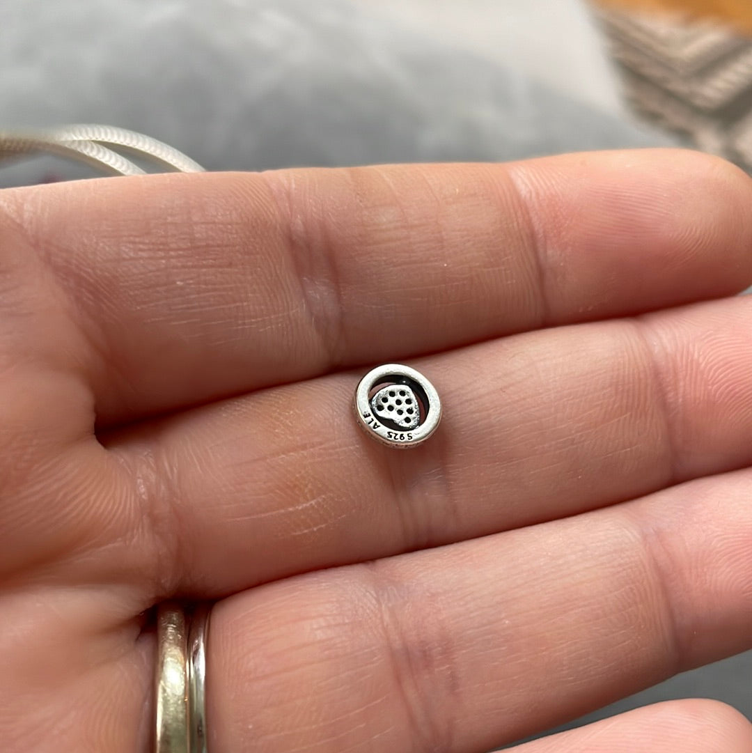 Genuine Pandora Floating Locket Petite Charm Heart Logo