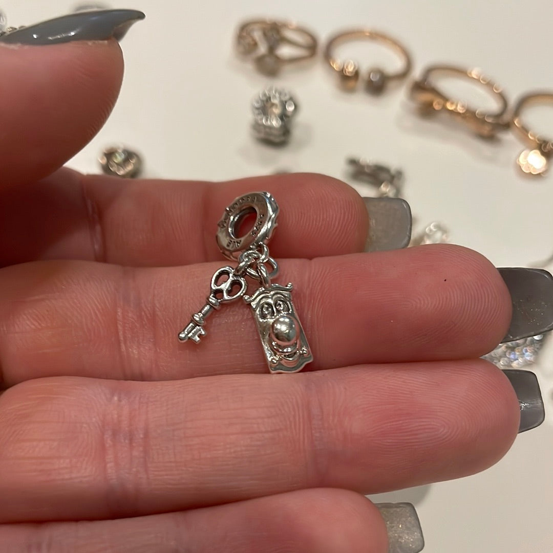 Genuine Pandora Disney Door and Key Alice in Wonderland Charm