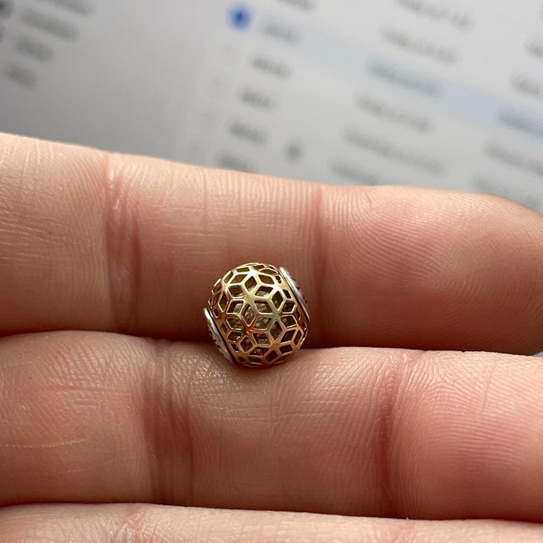 Genuine Pandora Essence 14ct Gold Openwork Intuition Charm