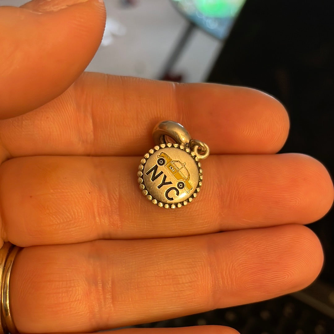 Genuine Pandora New York Yellow Taxi Rare Charm Travel Holiday