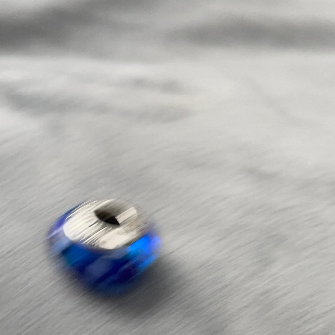 Genuine Pandora Murano Glass Charms Spotty Polka Dot Blue and Light Blue