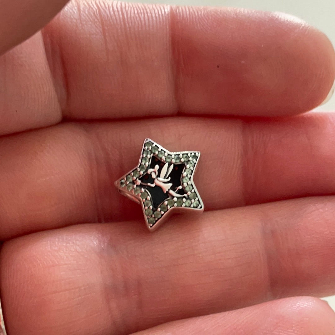 Genuine Pandora Tinkerbell Pave Star Peter Pan Charm Disney