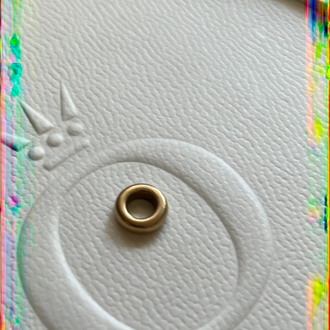 Genuine Pandora Solid 14ct Gold Flat Plain Spacer Charm RARE HTF