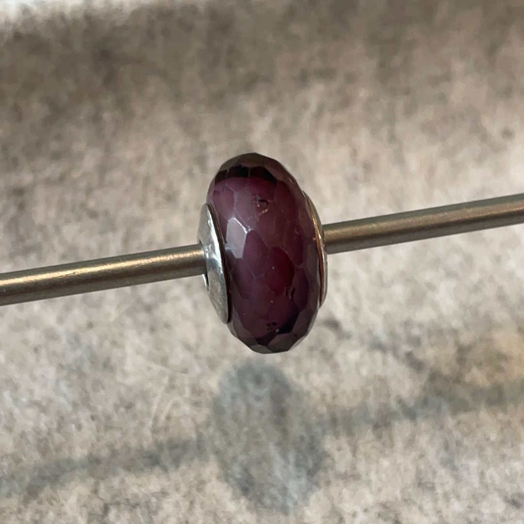 Genuine Pandora Purple Faceted Murano Glass Charm