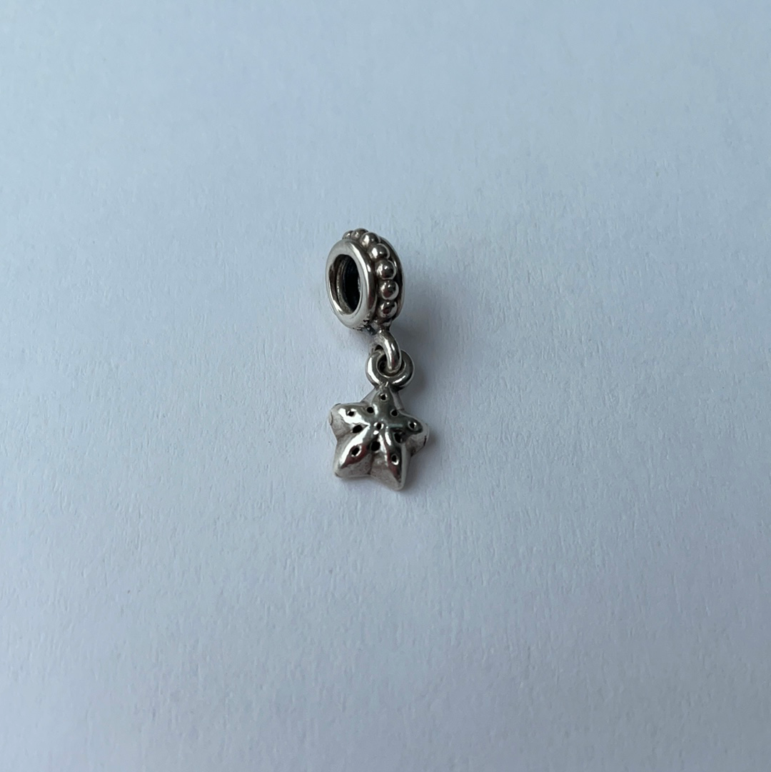 Genuine Pandora Clear Pave Dangle Star CZ Charm