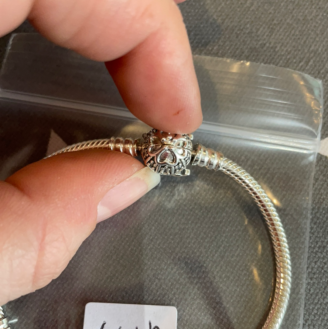 Genuine Pandora Disney Cinderella Carriage Pave Clasp Bracelet Moments 16cm