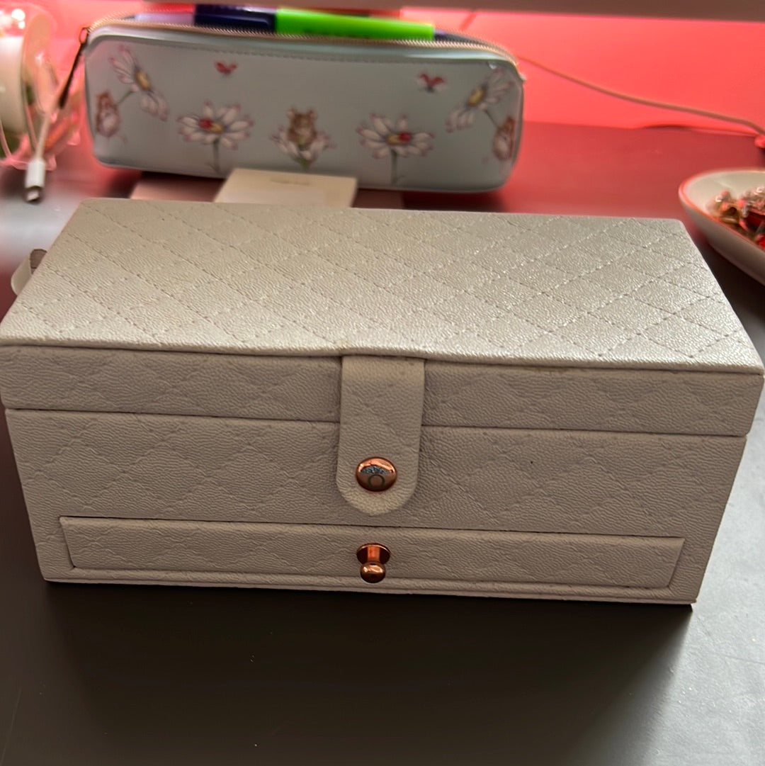 Genuine Pandora Promo Quilted Grey Jewellery Travel Box Case