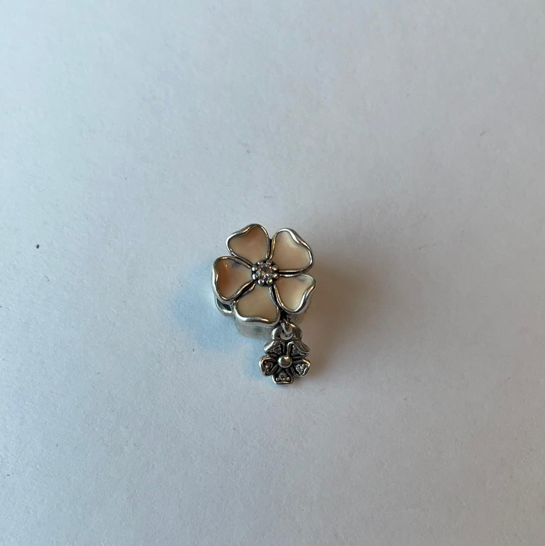 Genuine Pandora Bloom Meadow Blossom Flower Charm Dangle Enamel
