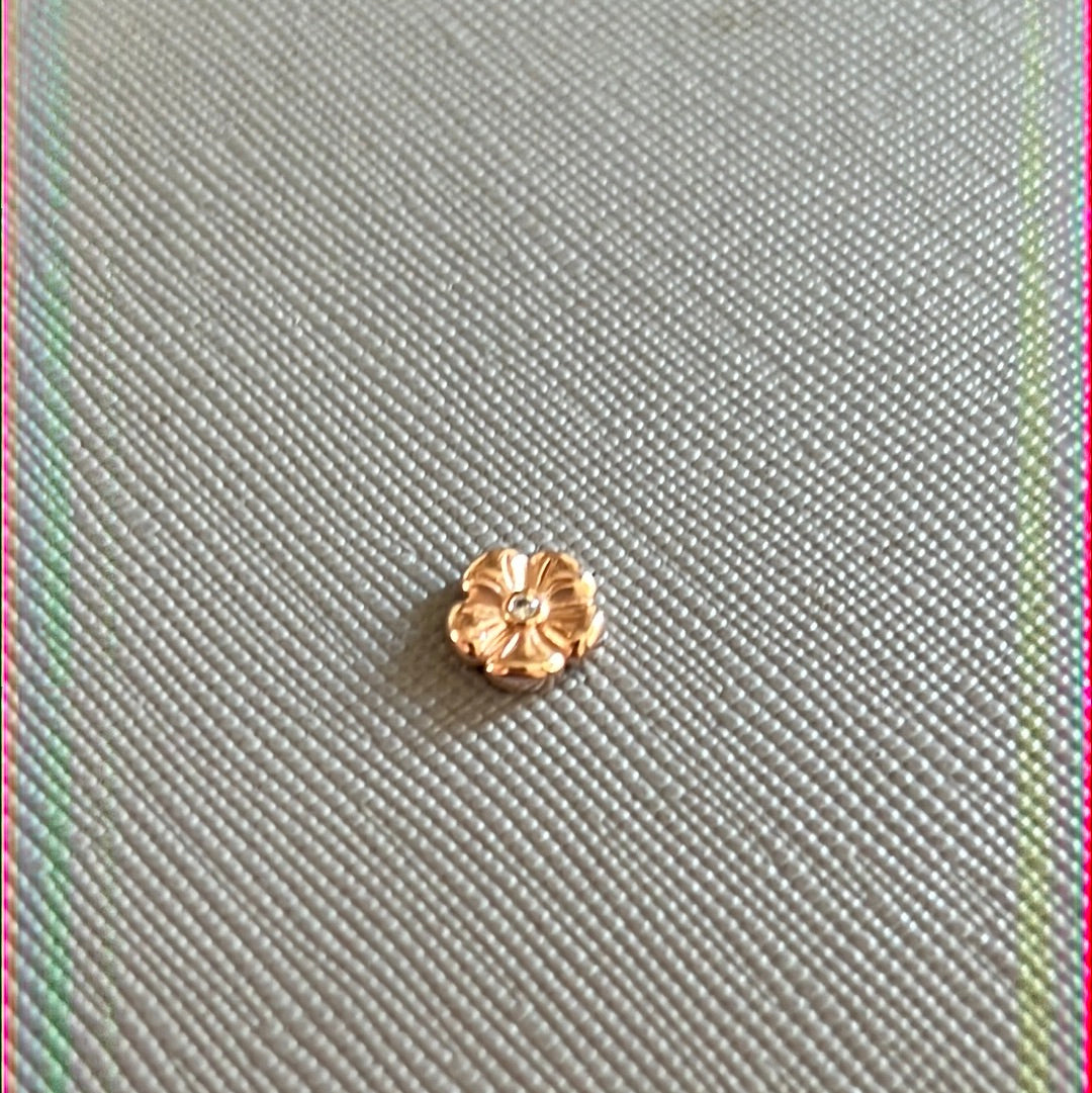 Genuine Pandora Rose Gold Flower CZ Petite