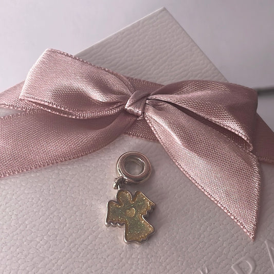 Genuine Pandora Angel Enamel Charm Xmas Christmas