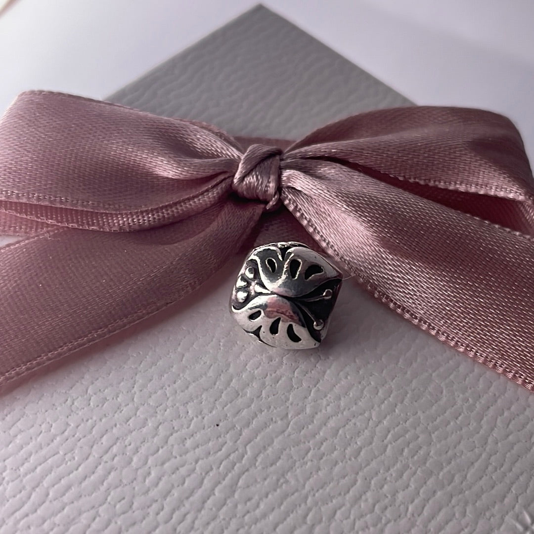 Genuine Pandora Butterfly Ball Silver Charm