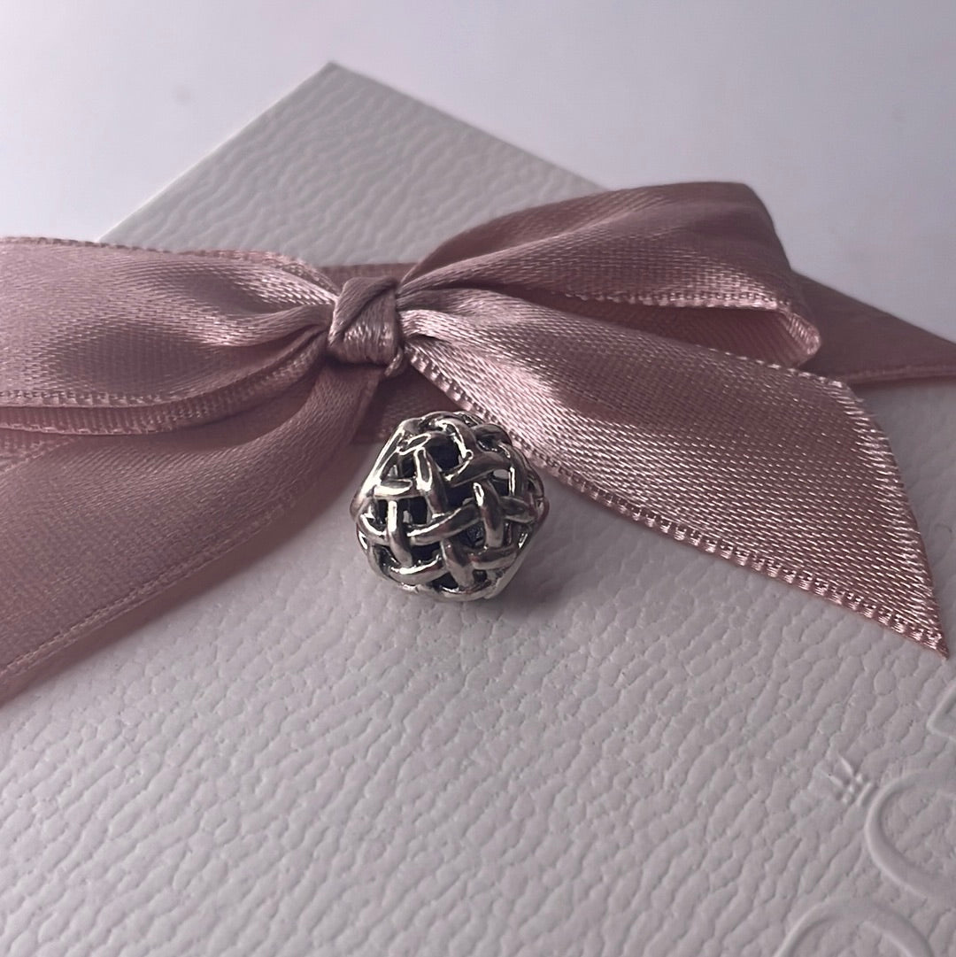 Genuine Pandora Basket Weave Charm x1