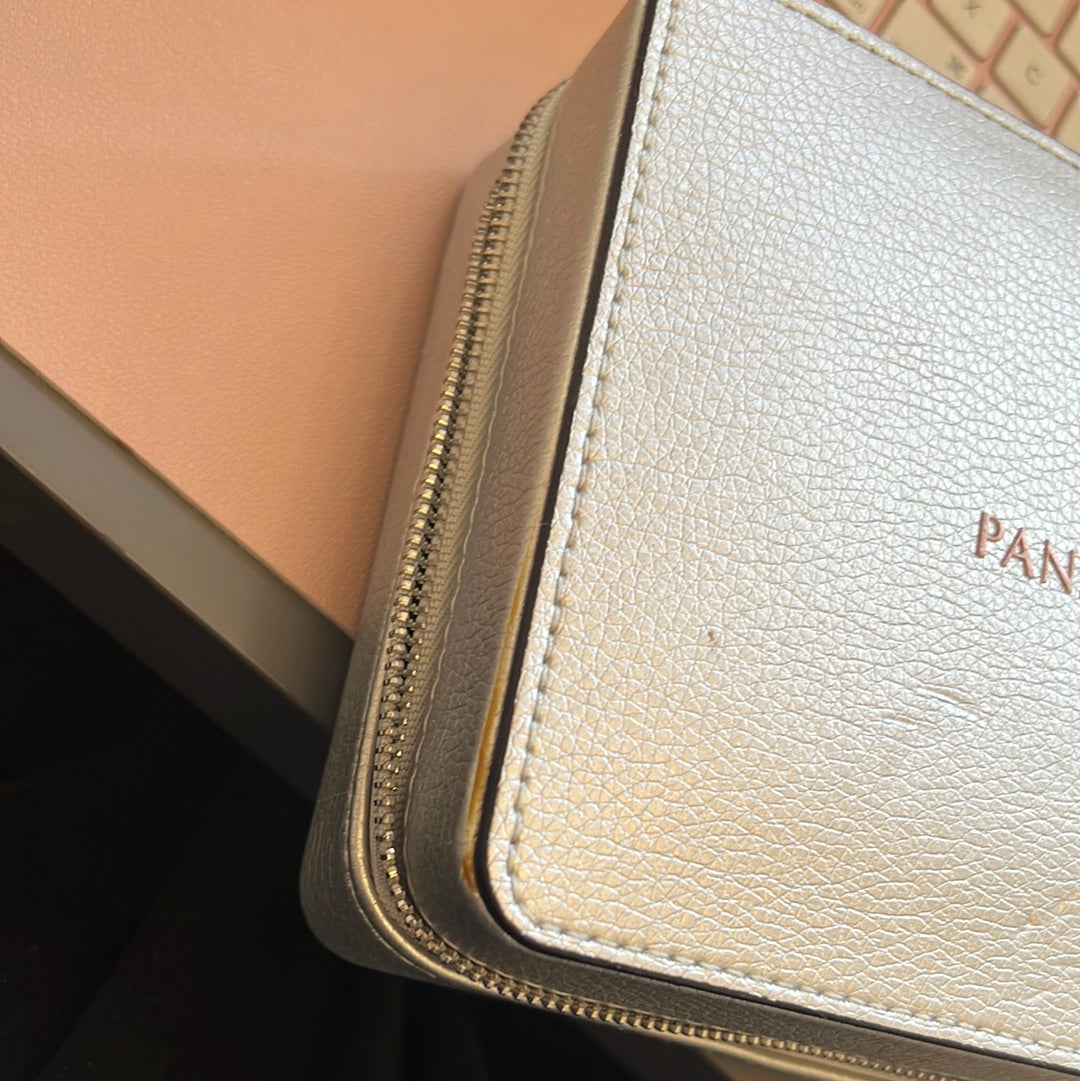 Genuine Pandora Elegance Bracelet Travel Jewellery Storage Box With Ring Holder RARE