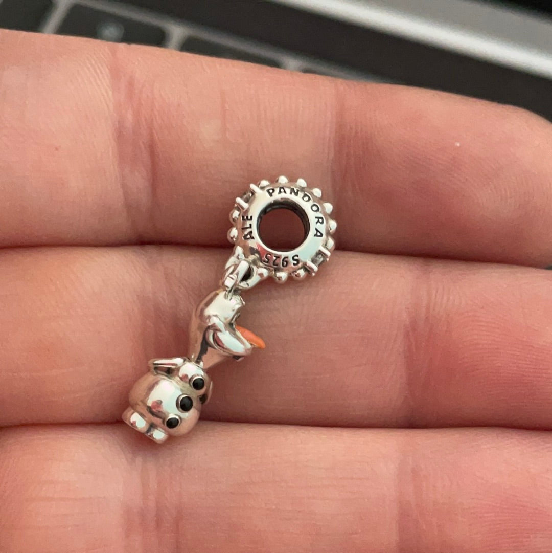 Genuine Frozen Charm Disney Olaf Enamel Xmas Dangle Christmas Charm