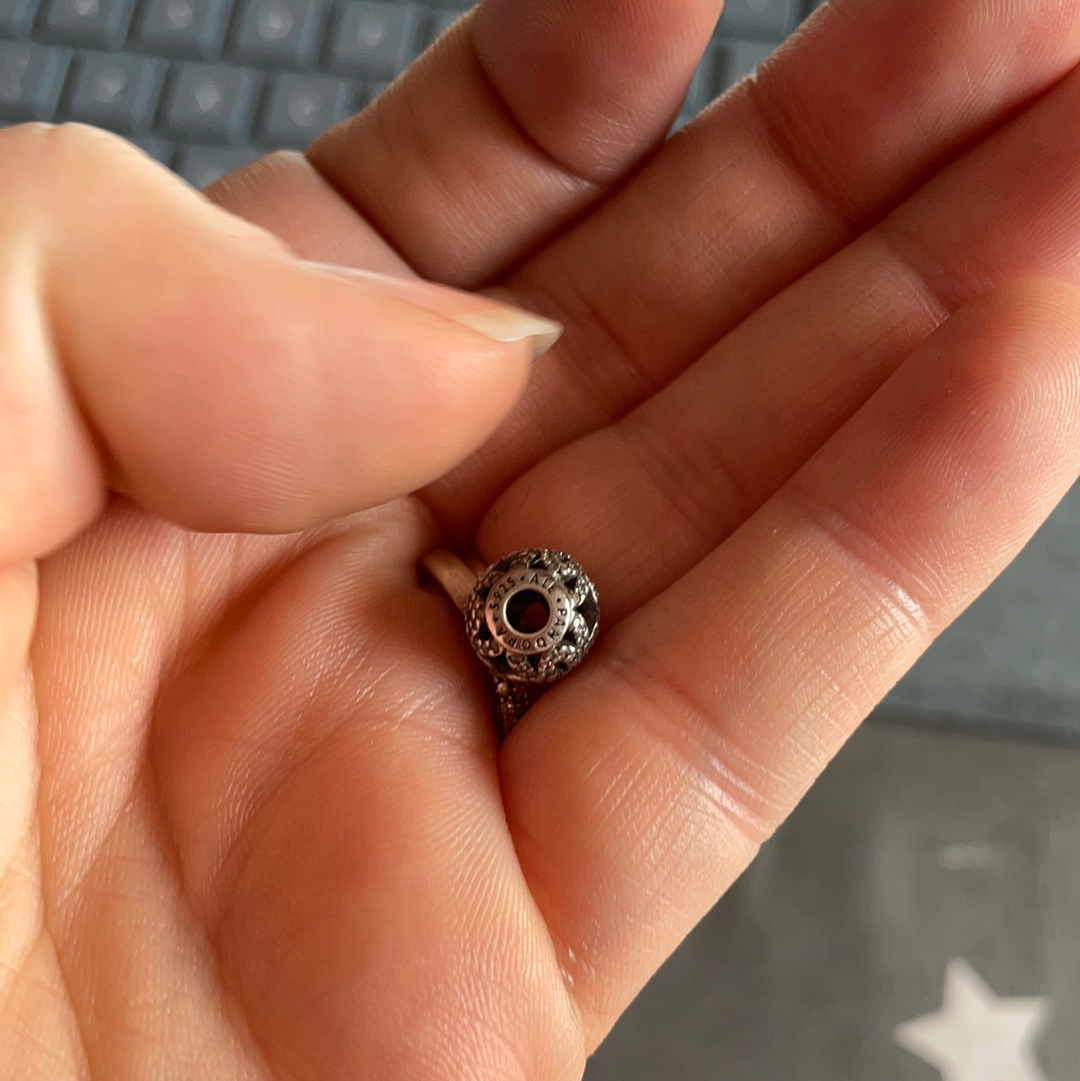 Genuine Pandora Essence Charm Pave Openwork Appreciation